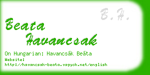 beata havancsak business card